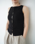 2WAY button tank top