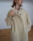 Curve sleeve raglan trench coat
