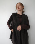 Double face shaggy gilet