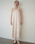 Race satin camisole one-piece