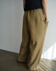 Twill drape pants