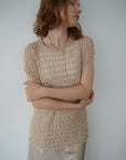 Openwork knit top