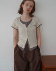 Layered lib half sleeve tops