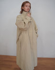 Curve sleeve raglan trench coat