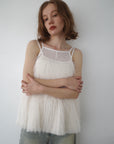 Front ribbon shaggy top