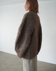 Shaggy mohair cardigan