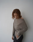 Unbalance knit tops