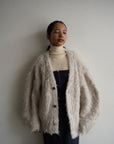 Shaggy mohair cardigan