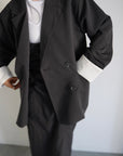 Turn up cuffs tailor jacket