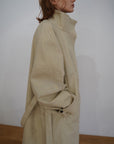 Curve sleeve raglan trench coat
