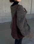 Suède round taught bag