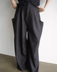 Twill drape pants