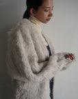 Shaggy mohair cardigan