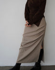 Tuck drape skirt