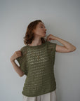 Openwork knit top