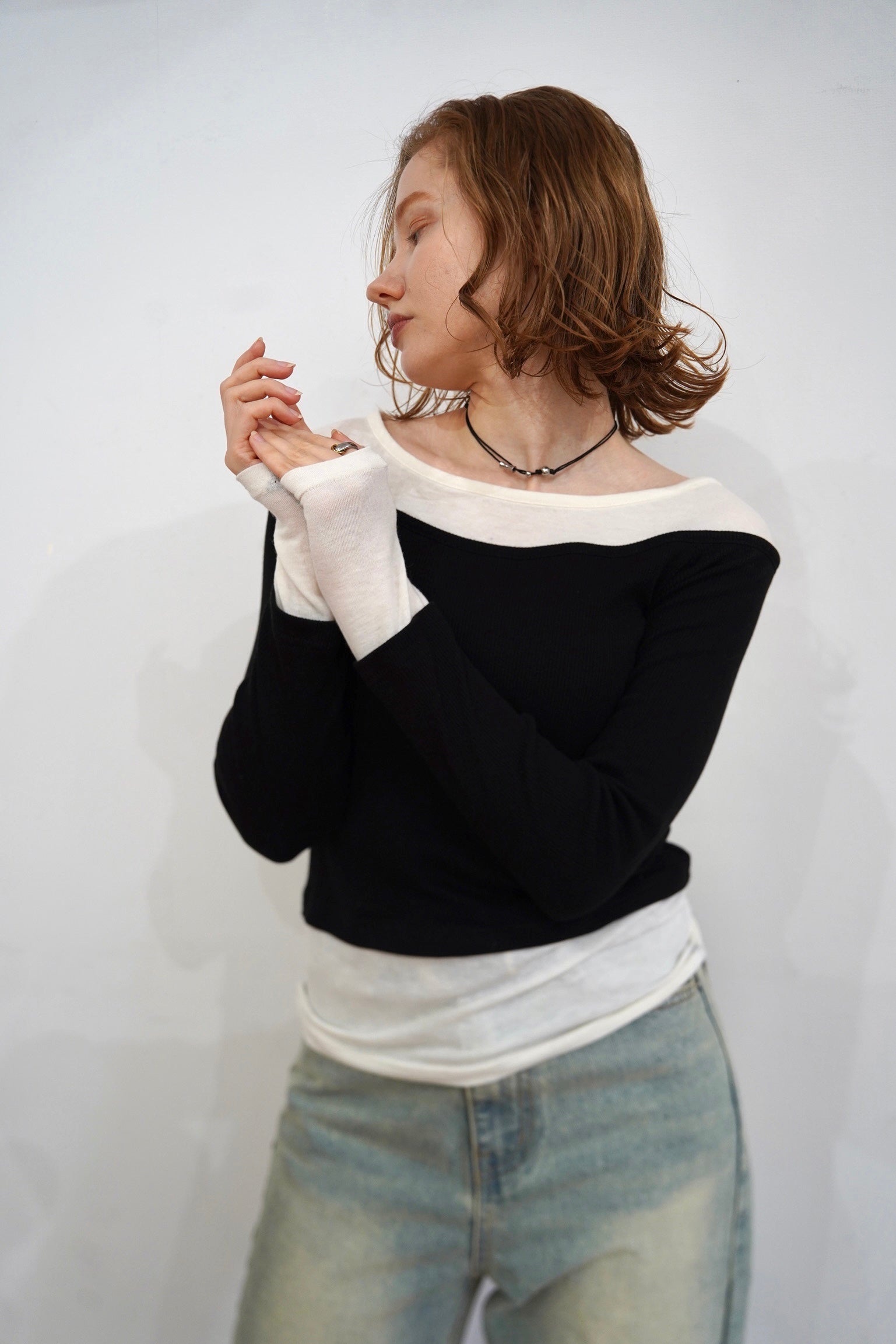 Lib off shoulder layered top – WELINOA
