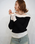 Lib off shoulder layered top