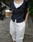 Layered lib half sleeve tops