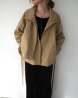 【予約販売】10月上旬発送- Half cape short trench