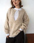 Deep skipper mohair knit
