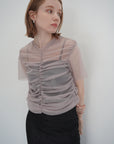 Tulle shirring Tshirts