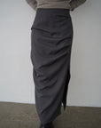 Tuck drape skirt