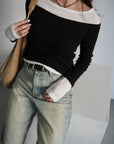 Lib off shoulder layered top