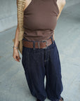 Double strap American sleeve tank