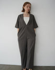 V neck jump suit