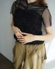 Tulle shirring Tshirts