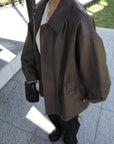String leather jacket