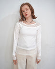 Lib off shoulder layered top