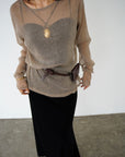 Sier lamé pullover