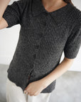 Bouclé knit polo