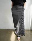 Gather long skirt