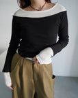 Lib off shoulder layered top