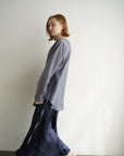 Satin wrinkle processing skirt