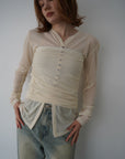 Sheer bustier cardigan