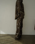 Velours flower pattern Pants