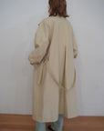 Curve sleeve raglan trench coat