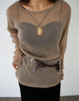 Sier lamé pullover