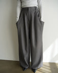 Twill drape pants
