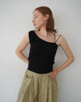 One shoulder lib top