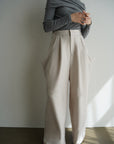 Twill drape pants