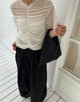 Tulle shirring Tshirts