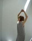 Slab flannel knit one-piece