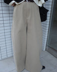 Cotton mink belt pants