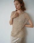 Openwork knit top