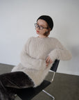 Alpaca shaggy over knit