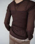 Sheer bustier cardigan